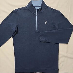Johnnie-O classic Navy Zip-Up Sweater size 12 boys 100%cotton